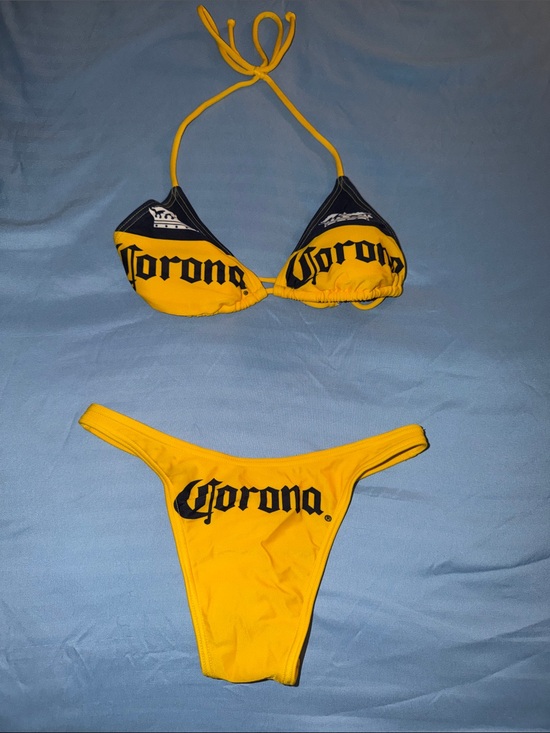 Corona Other - Corona Yellow Logo Triangle Bikini Set